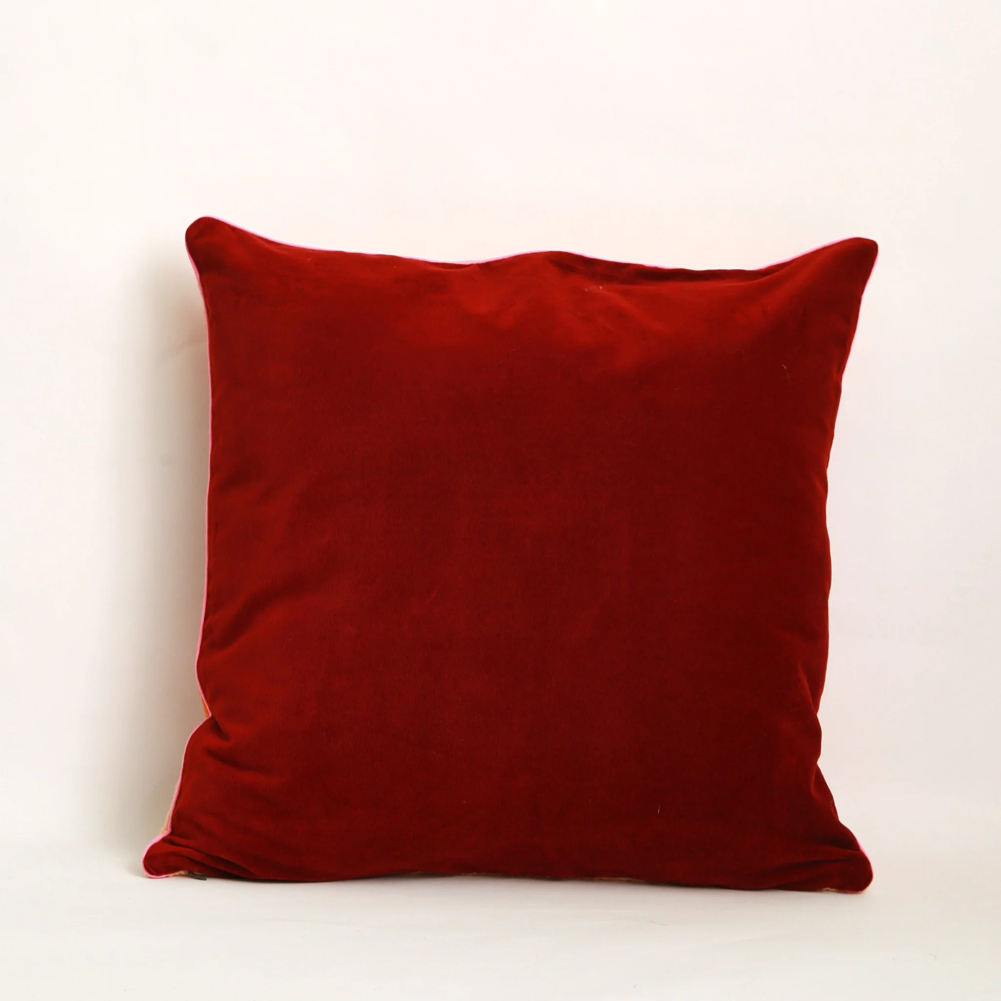Fodera a righe colorate per cuscino 50x50 cm in lana e velluto - Image 2